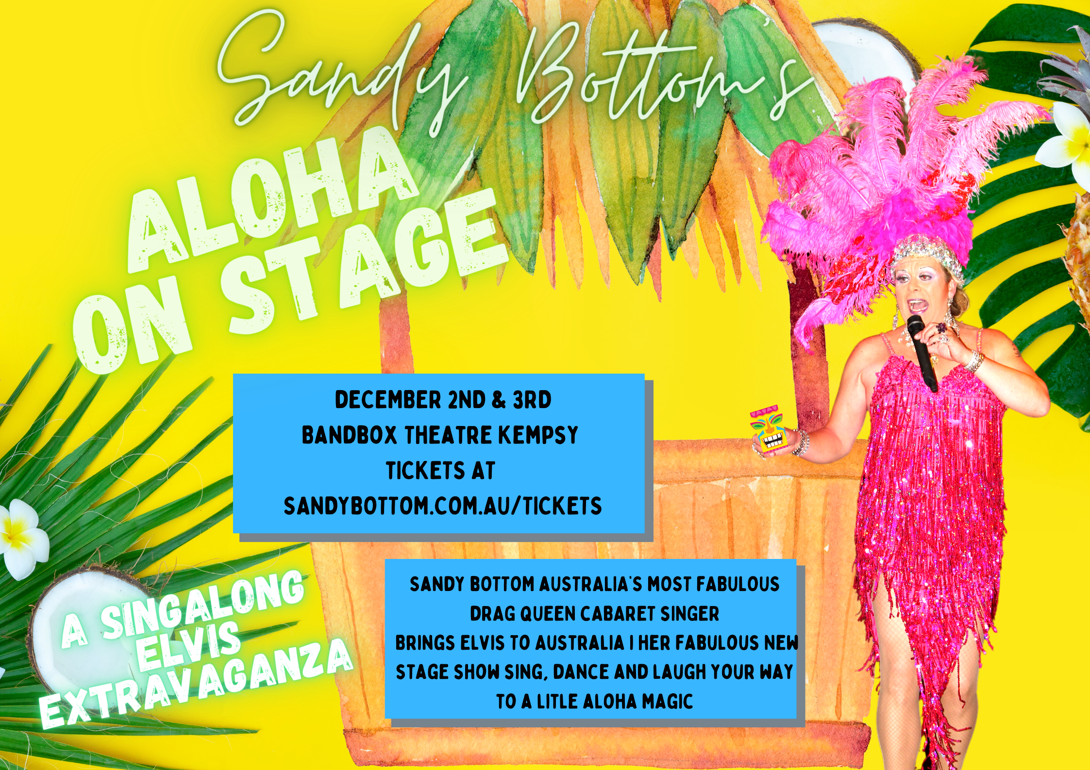 sandy bottoms aloha on stage kempsy bandbox theatre dec 2 2023 